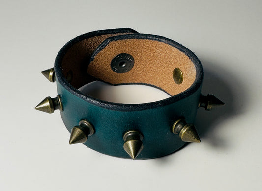 Green Wristband with Spikes