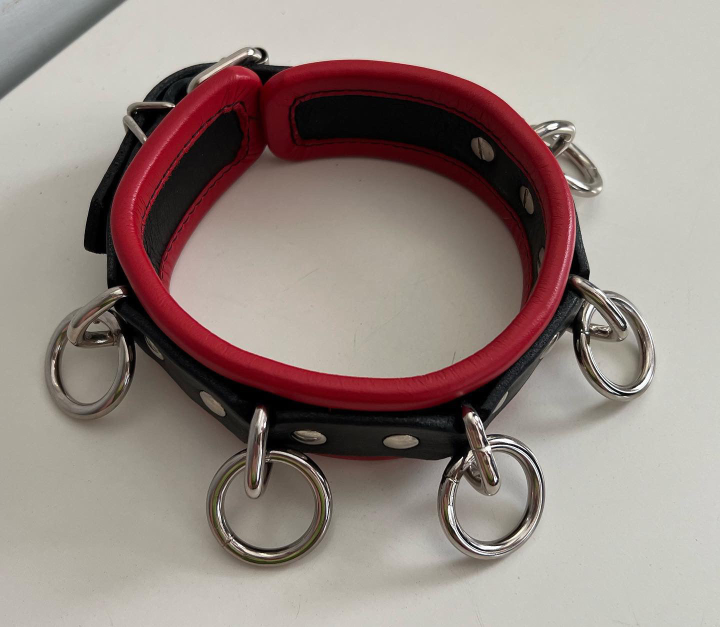 Five Ring Bondage Collar