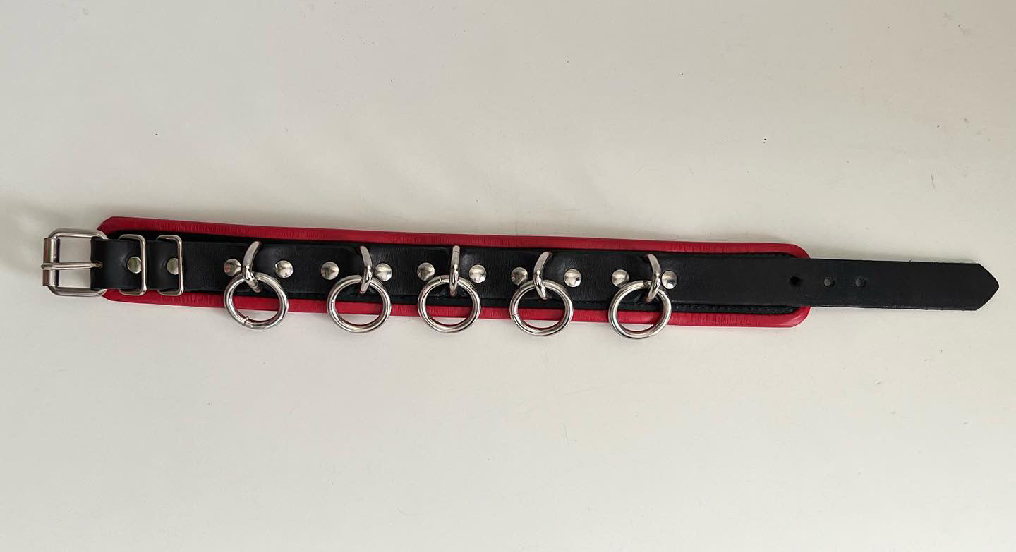 Five Ring Bondage Collar